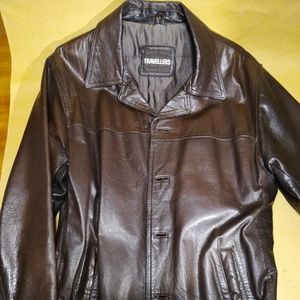 Vintage Travelers brown leather jacket